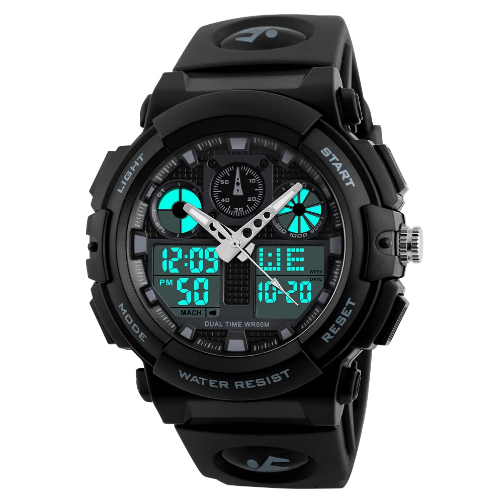 PASNEW Digital Analog Watch for Teens Boy Girl