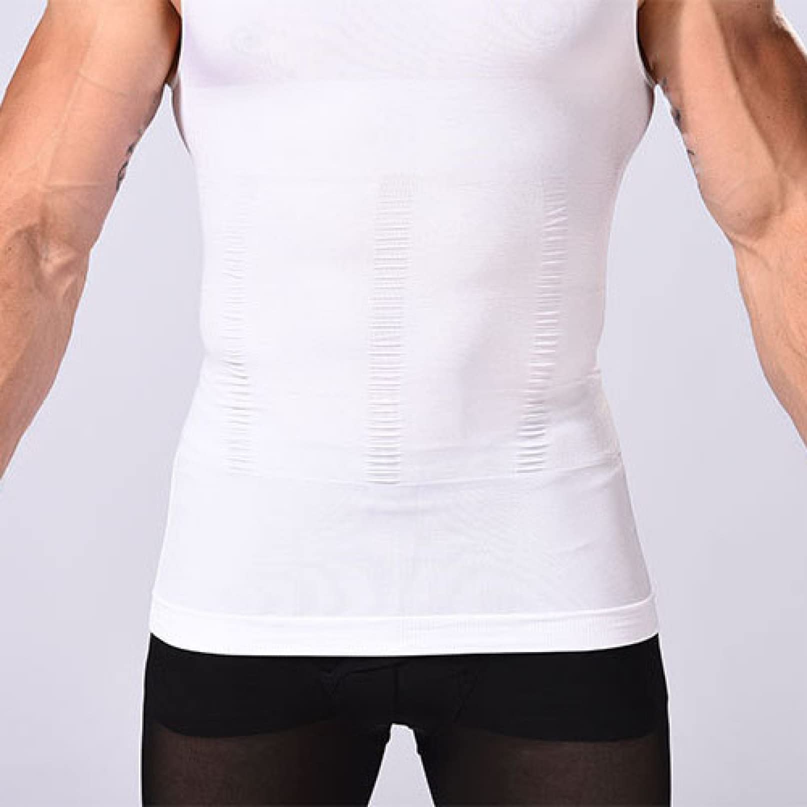 Gilet Modellante Estivo per Uomo, Palestra, Compressione Toracica, Intimo Modellante, Canottiere Senza Maniche per Esercizi, Strato Base Elasticizzato