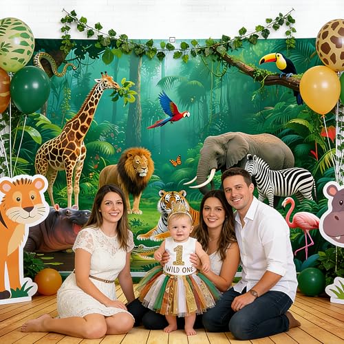 Fondo Fotográfico Jungla 7x5ft para Decoración y Fotos miniatura 4