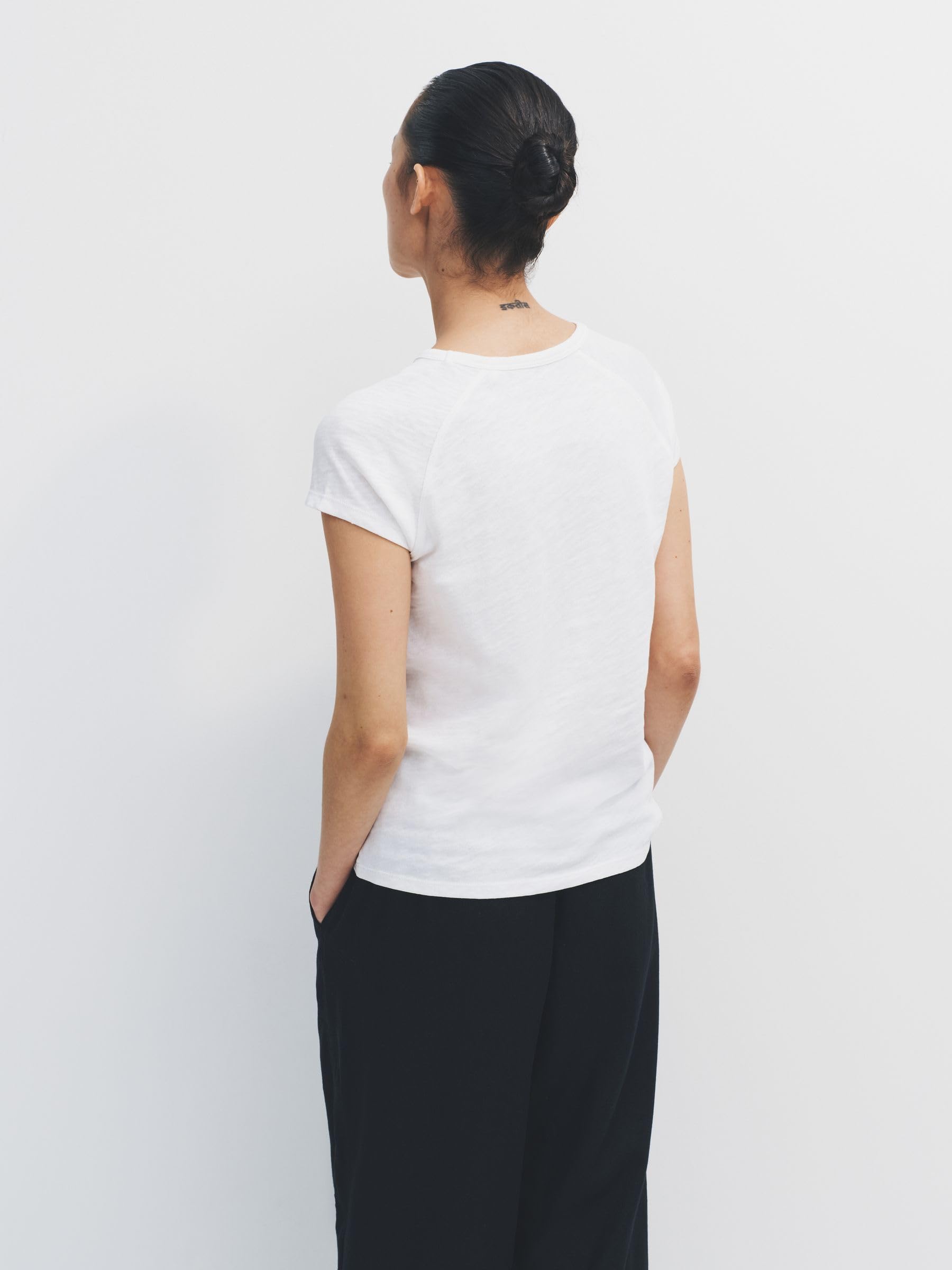 THE SET Femme T-Shirt à Manches Raglan, Lot de 5 | Coupe standard, 100 % coton