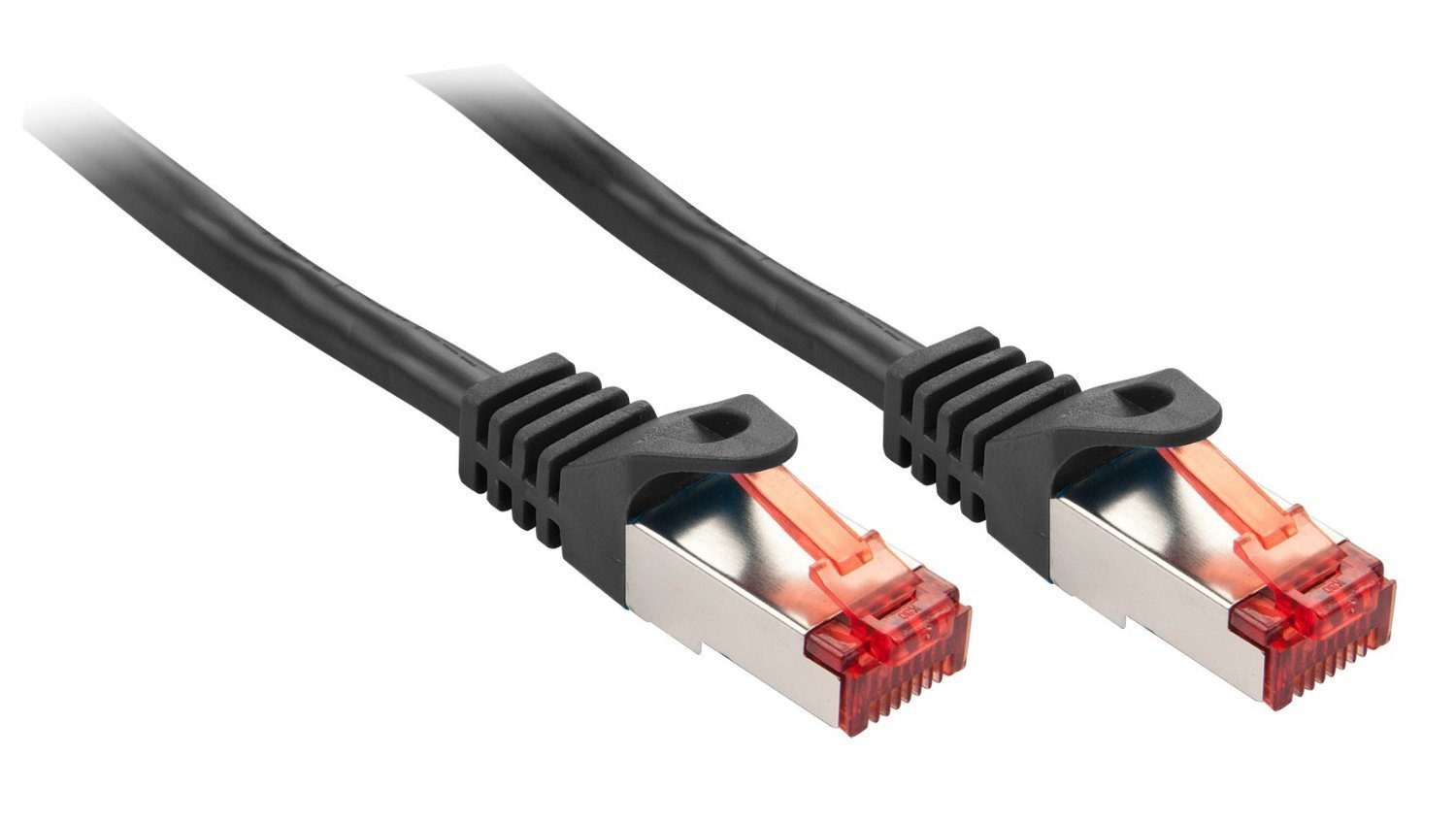 LINDY 47371 RJ45 Network cable CAT 6 S/FTP Black 0.50m