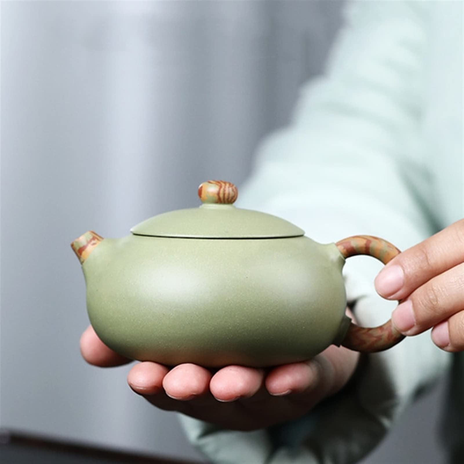 190ml Handmade Herbata Doniczki Fioletowy Clay Teapot Beauty Czajnik Raw Rewe Green Clay Boutique Teaware Chinese herbata ceremonia prezent Wykonany Ręcznie (Color : 190ml)