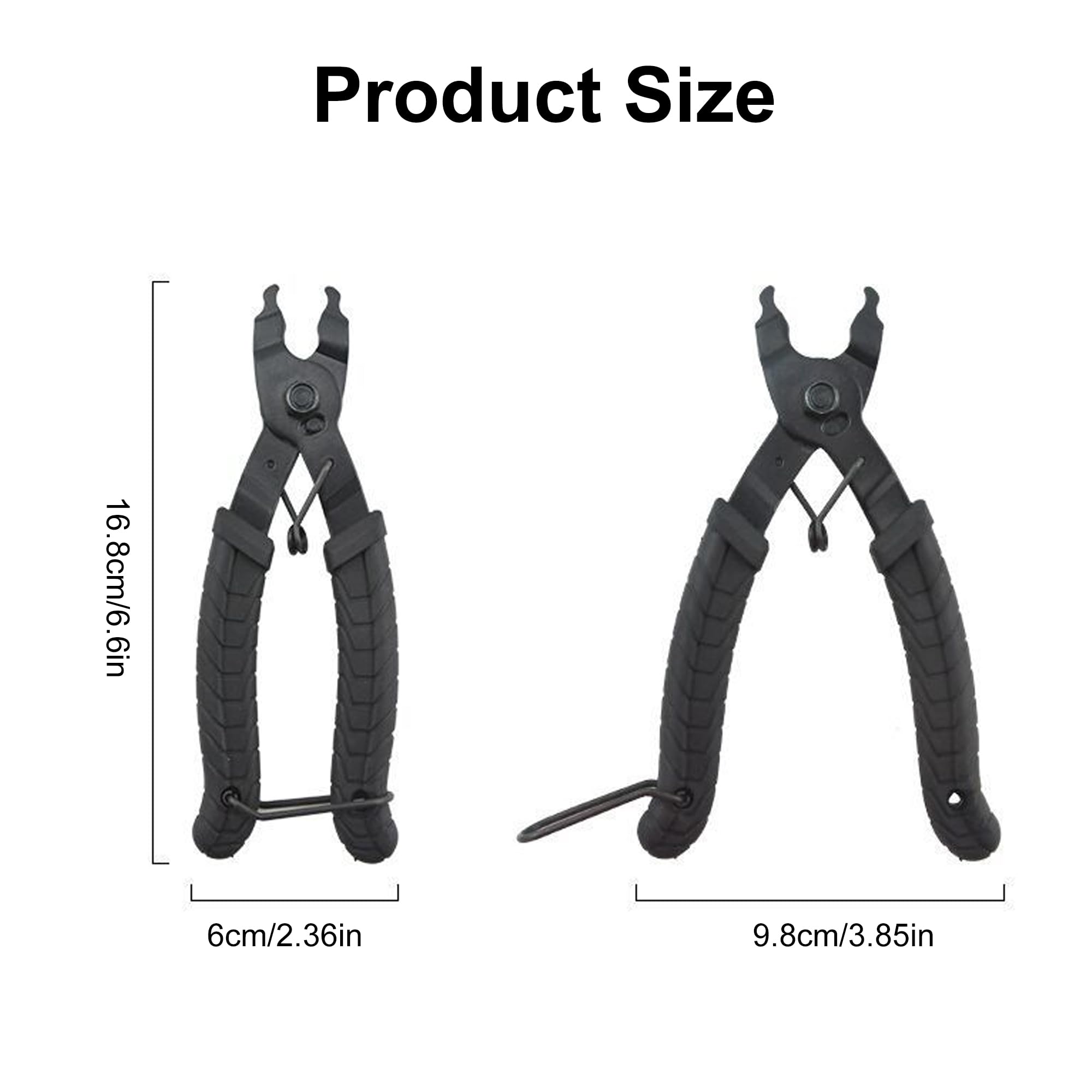 Foyscr 2-in-1 Portable Bicycle Chain Pliers - Compatible with 7-11 Speed Derailleur Chains, for Link Removal & Repair (Black - Image 2