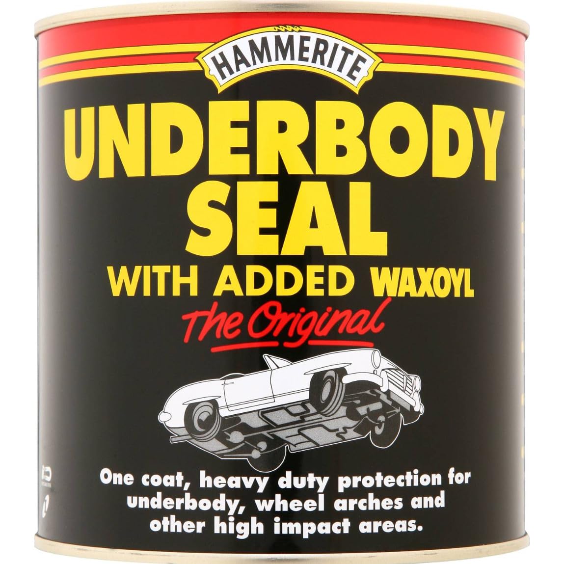 AMK® Hammerite Underbody Seal With Waxoyl Black Car Underseal 500ml Under Body Rust Corosion Protection, 431804