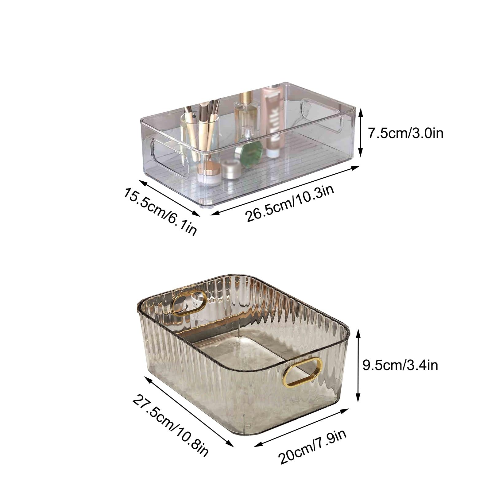 Organizer da Tavolo in PP, Organizzatore da Scrivania Impilabili, Multifunzione Casa Portaoggetti, Ufficio Organizer Portaoggetti Grande Capacità(20 * 9.5cm/7.9 * 3.4in)