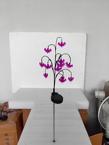 Miniatura 5 de Luces solares de Halloween para camino, araña morada, luces de Halloween para exteriores, alimentadas por energía solar, impermeables,