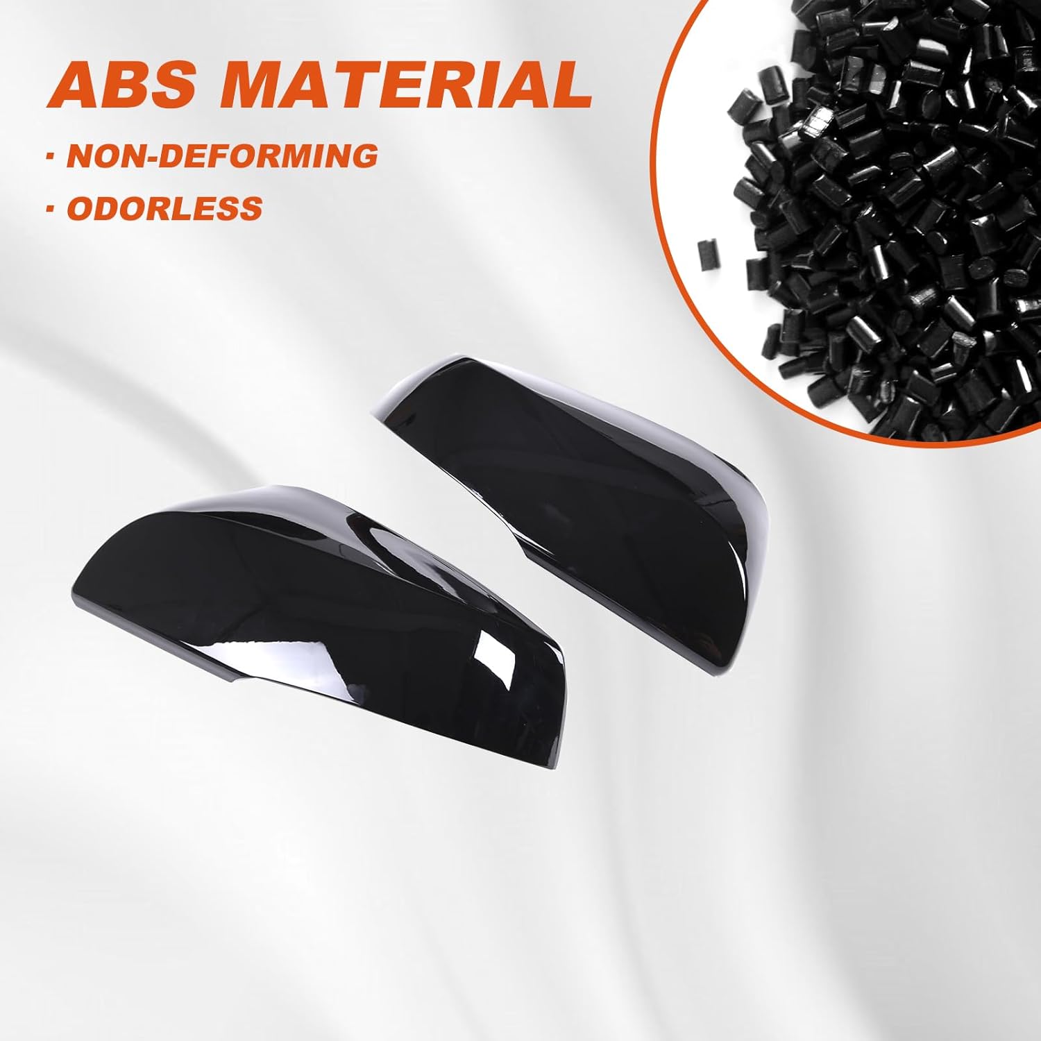 Car Door Rear View Mirror Cover Cap Compatible with Toyota Grand Highlander 2024 2025 2026,ABS Car Outside Side Rearview Mirror Cover Trim Accessories (Glossy Black)