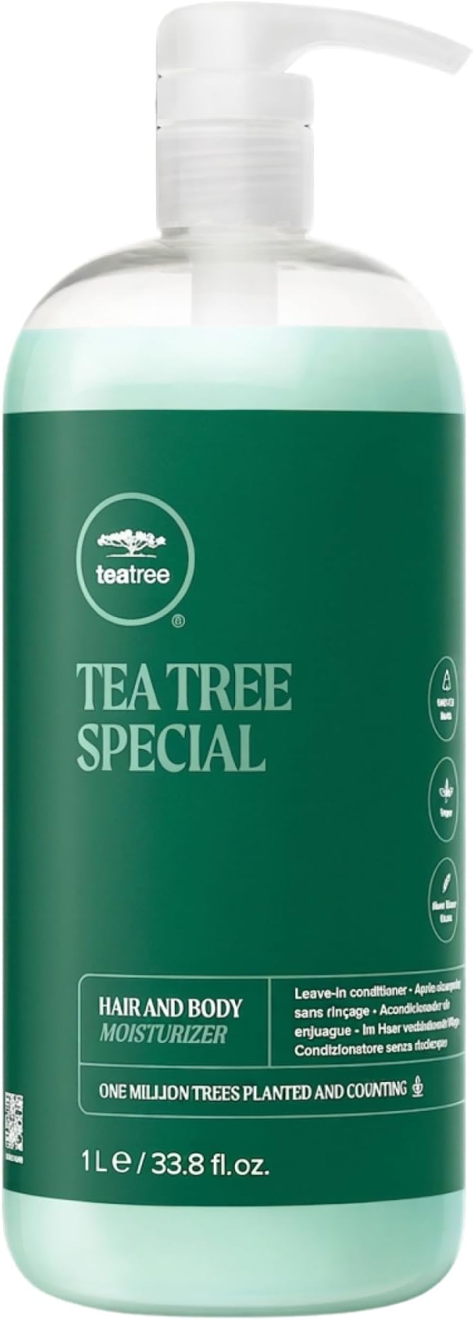 Tea Tree Hair and Body Moisturizer Leave-In Conditioner, Body Lotion, After-Shave Cream, For All Hair + Skin Types