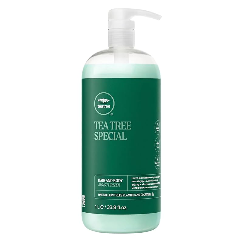 Tea Tree Hidratante para Cabelos e Corpo, Condicionador sem Enxágue e Creme Pós-Barba