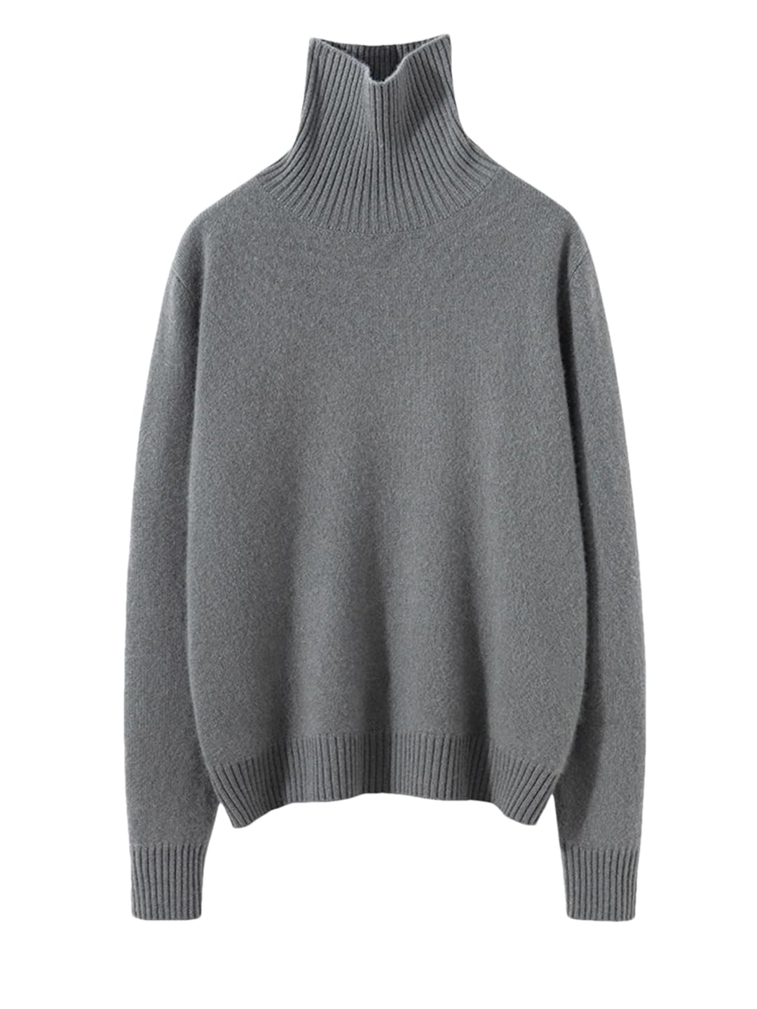 Damski sweter oversize solidny golf swetry z długim rękawem gruby sweter top