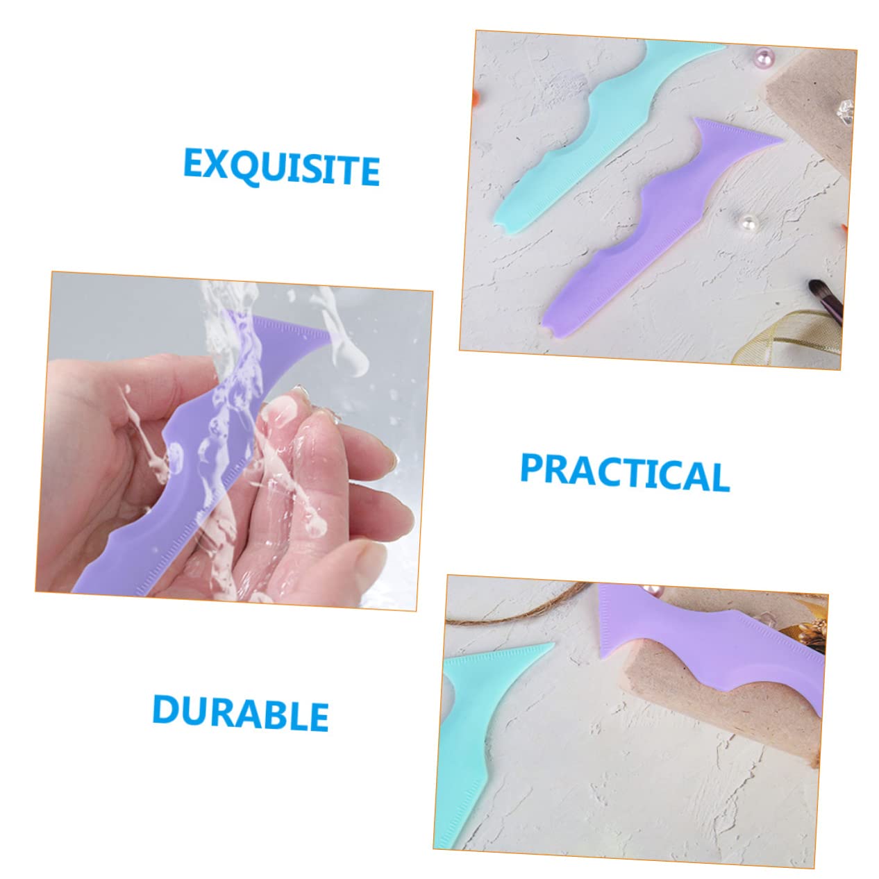 FRCOLOR 6pezzi Titolo Del Prodotto Generato Base Ai Requisiti Forniti Stencil Per Eyeliner Silicone Multifunzionale Strumento Guida Per Makeup Con Design Ergonomico e Manico Per Trucco Di