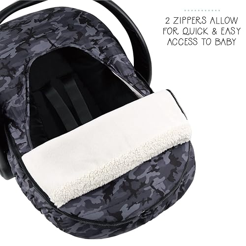 Miniatura 5 de The Peanutshell Funda de asiento de automóvil, fundas protectoras para bebé, accesorios fáciles de limpiar, asiento de automóvil de invierno