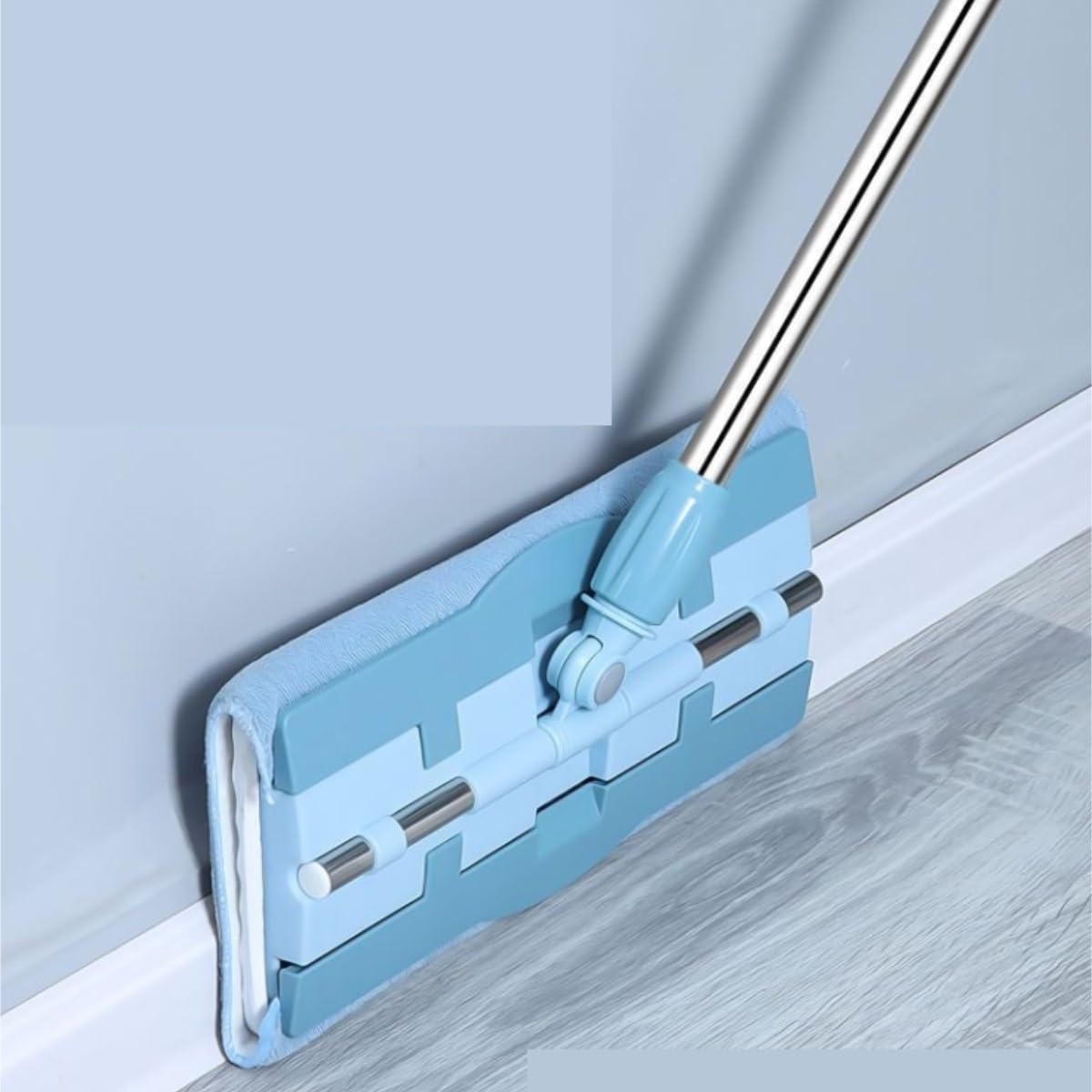 Mopa De Limpieza Trapeador De Superficie Plana con Clip For El Hogar, Trapeador De Tela For Uso Húmedo Y Seco, Trapeador Plano De Gran Tamaño De Doble Propósito Hogar Cocina