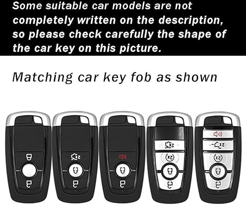 Miniatura 2 de ontto Funda para llavero Ford F-Series Edge Explorer Fusion EcoSport Ranger Escape Raptor Maverick Expedition, funda para llave de automóvil para