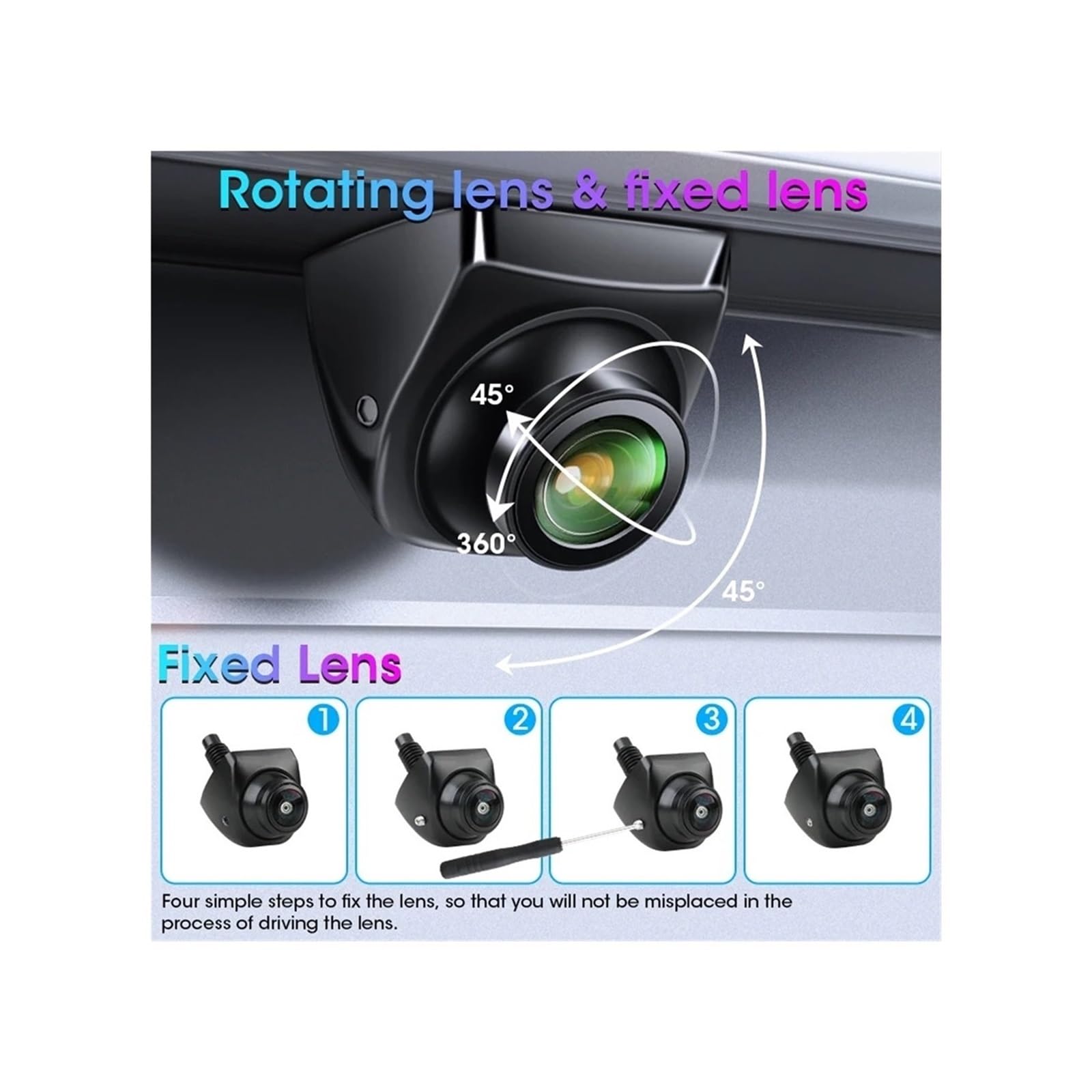 pour Universel Inversé 12 V IP68 Caméra Recul Voiture