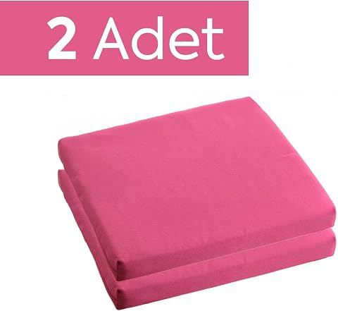 Homedius Sandalye Oturum Minderi Renkli 40x40x4 Bağcıklı Çıkarılabilir Kılıflı Çökme Yapmaz Pembe 2'li