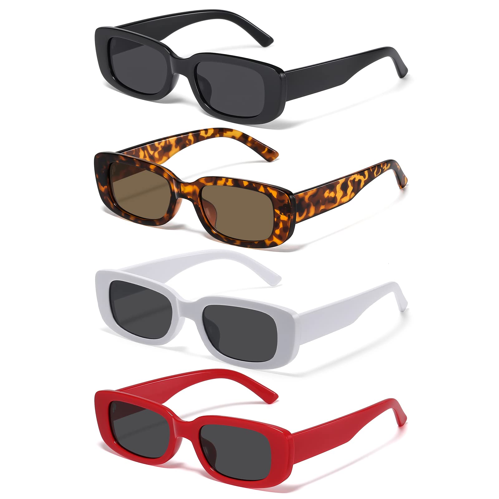 JASPIN Rectangle Sunglasses for Women Men Y2k Sun Glasses UV Protection