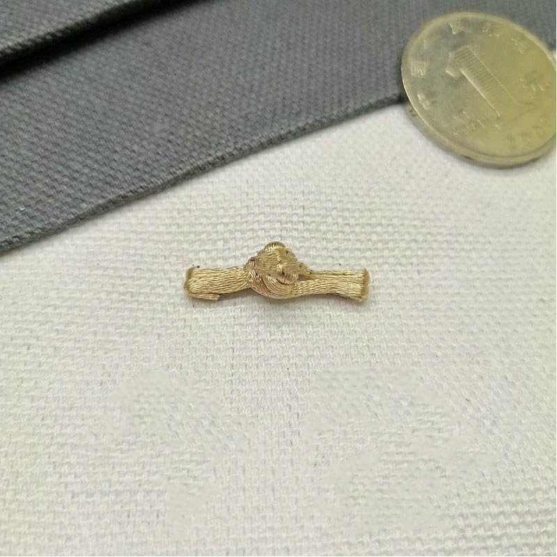 Bottoni cinesi corti colorati da 2 cm, 3 cm, 4 cm, 5 cm, 6 cm, per vestiti da bambola, bottoni Cheongsam fai da te, giallo chiaro, 2 cm, 10 pezzi