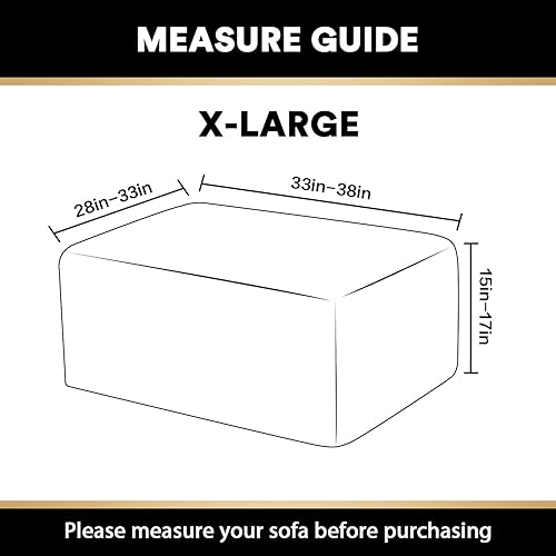 Miniatura 7 de PrinceDeco Fundas Elásticas para Otomana Fundas Rectangulares para Sala de Estar Taburete Fundas Elásticas que se Adaptan al Reposapiés Otomana,