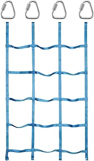 Climbing Cargo Net Climbing Net for Kids Physical Training Climbing Cargo Net Rope Ladder, Outdoor Cargo Webbing Net, for Playground Climbing Holds (Color : Light Blue)