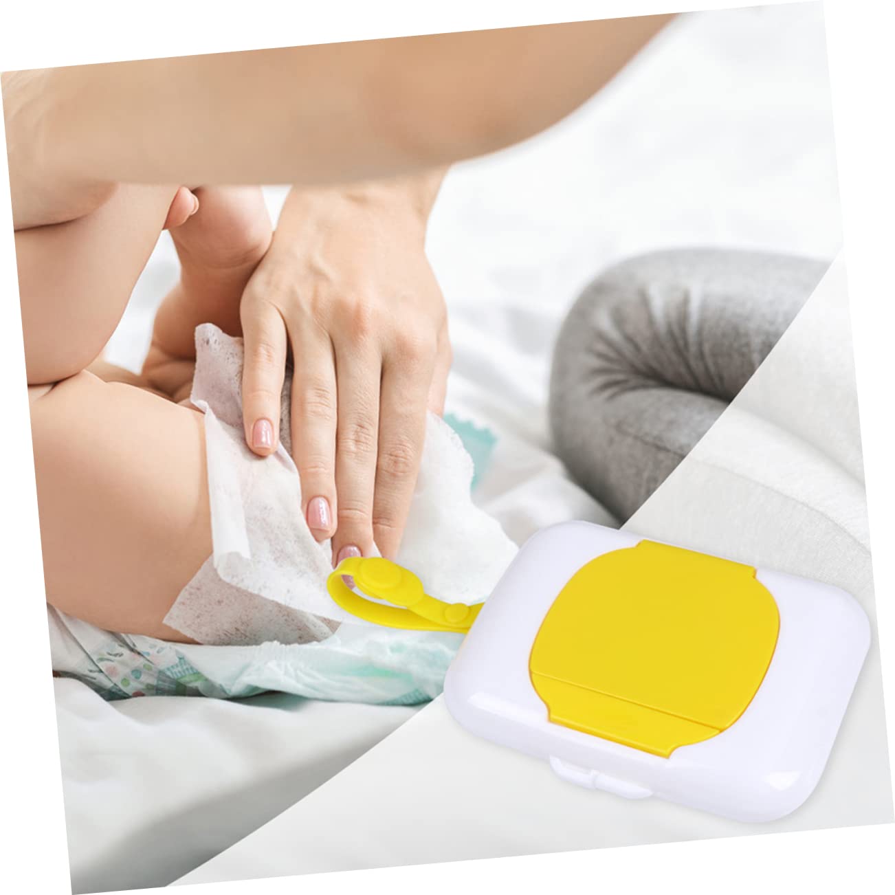 Alipis Portable Baby Wipes Case Wet Tissue Holder Outdoor Dispenser Pp Material