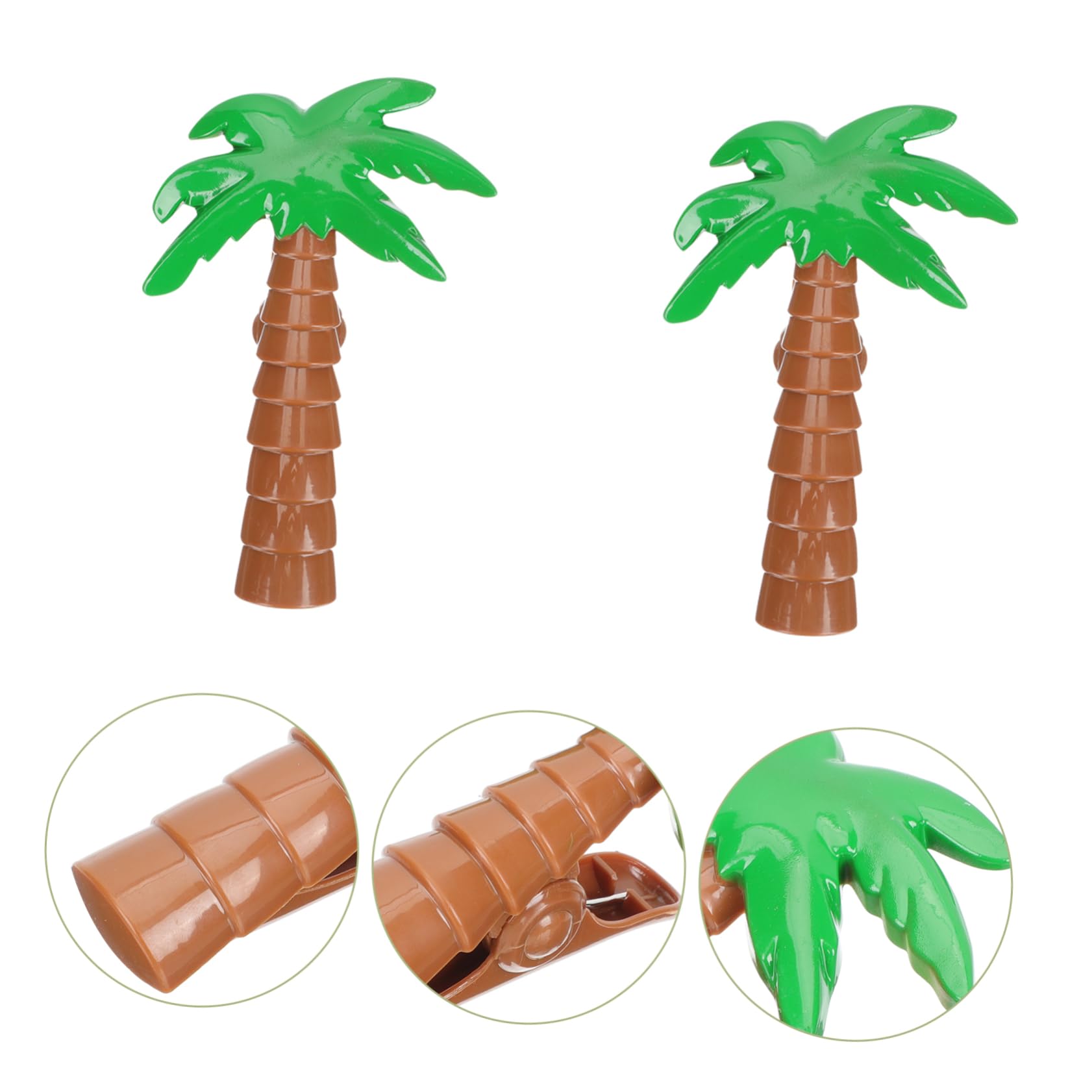 Cabilock 10pièces Clips De Serviette Forme De Palmier Pince De Plage pour Sécuriser Serviettes sur Chaises Longues Accessoire Pratique Anti-Vent pour Séchage De Vêtements Et Tissus