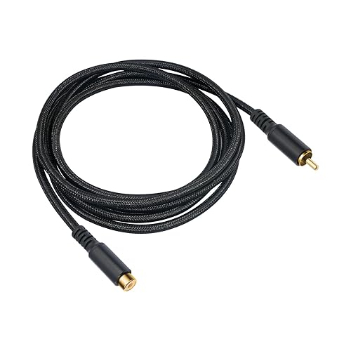 Miniatura 2 de REXUS Cable de extensión RCA macho a famale de 20 pies (19.7 ft), cable de audio estéreo RCA de alta fidelidad, chapado en oro, carcasa de cobre
