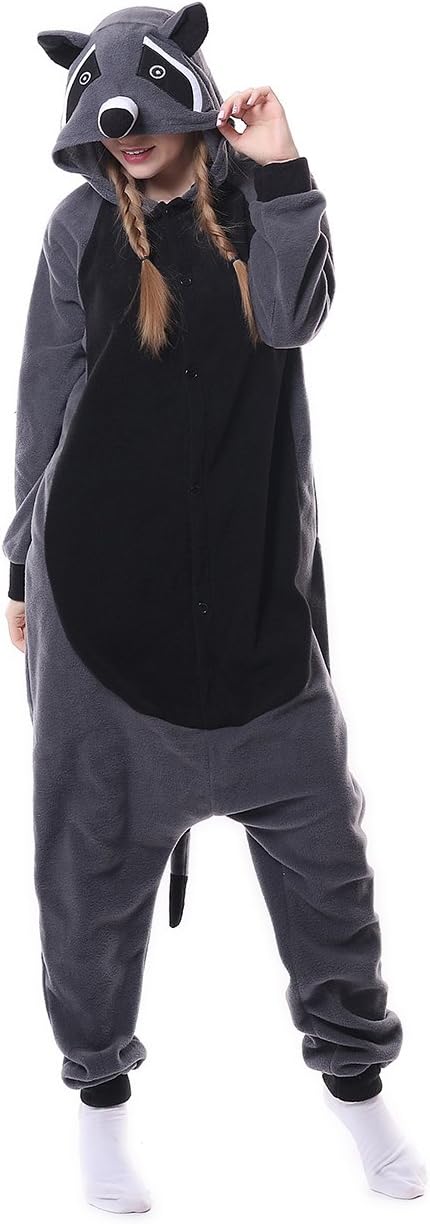 FunnyCos Unisex Animal Onesie Adult Halloween Pyjamas Cosplay Costume Hooded Loungewear