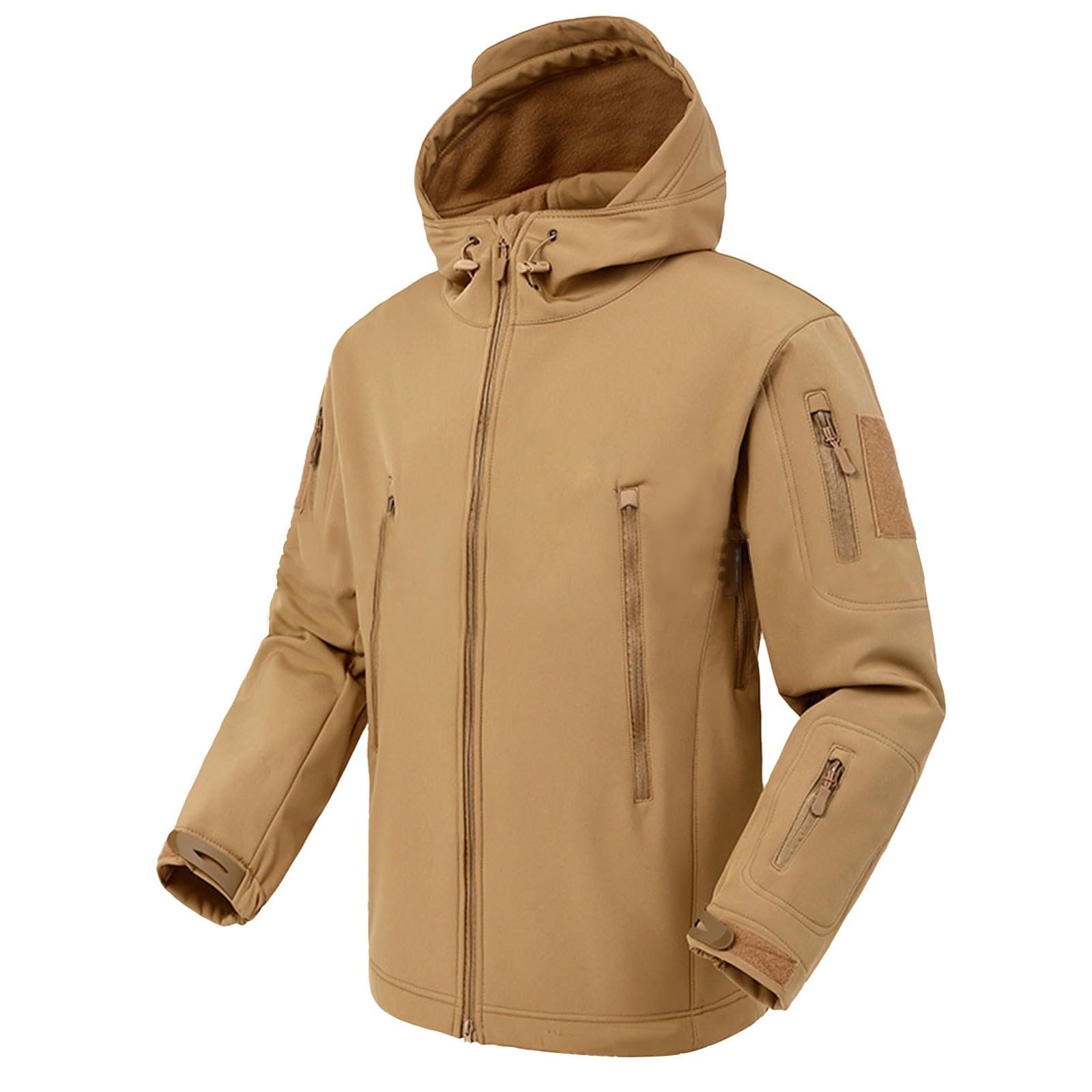Generisch Freizeitjacke Herren Leichter, Übergangsjacke Herren Slim Fit, Outdoorjacke Mit Vielen Zipper Sweatjacke Winddicht Kapuzenjacke Einfarbig Arbeitsjacke Klassischer Bequeme Herrenjacke
