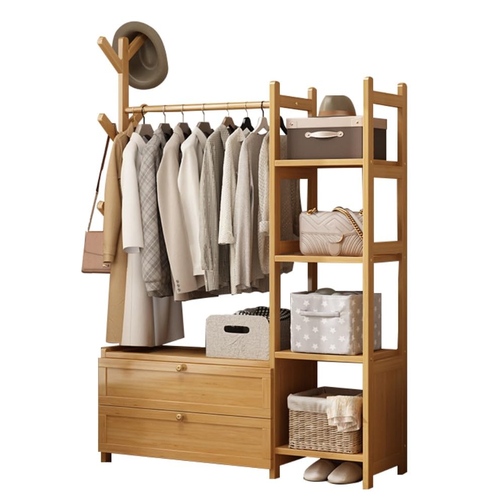 Dodobd B Open Wardrobe, Wooden Clothes Rack, Entrance Wardrobe, Modular Dressing Room For Edroom And Living Room, Storage Unit