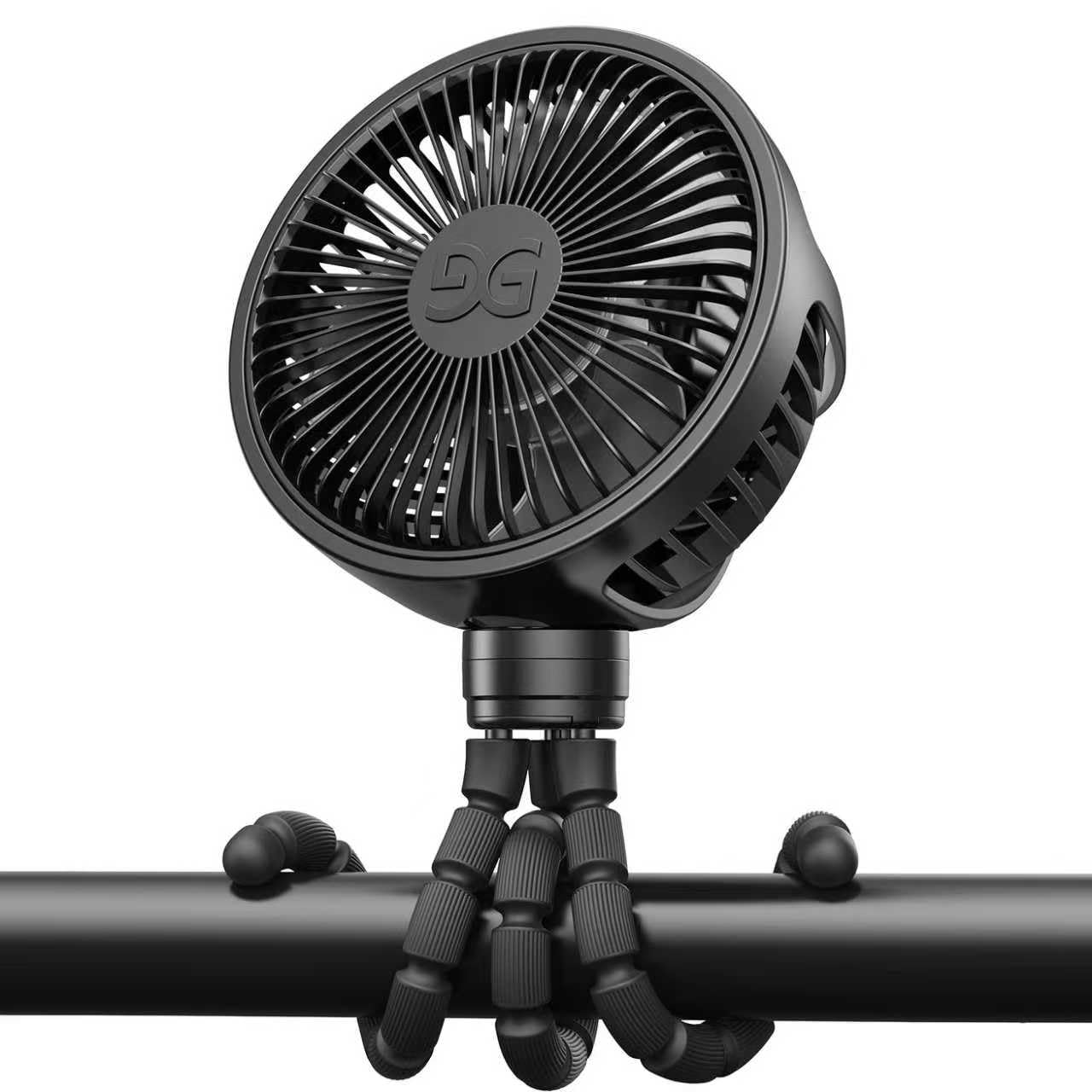 - GUSGU Baby Stroller Fan with Clip, Rechargeable & Battery Operated Portable Fan with 16H Max Runtime, Hands Free 360° Adjustable Quiet Personal Fan for Travel, Car Seat, Crib, Trolley​, Bedroom​