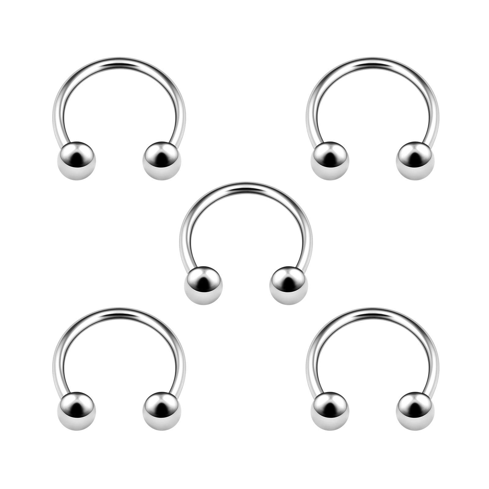 5 Stk Circular Barbell Ohrringe Tragus Piercing Schmuck