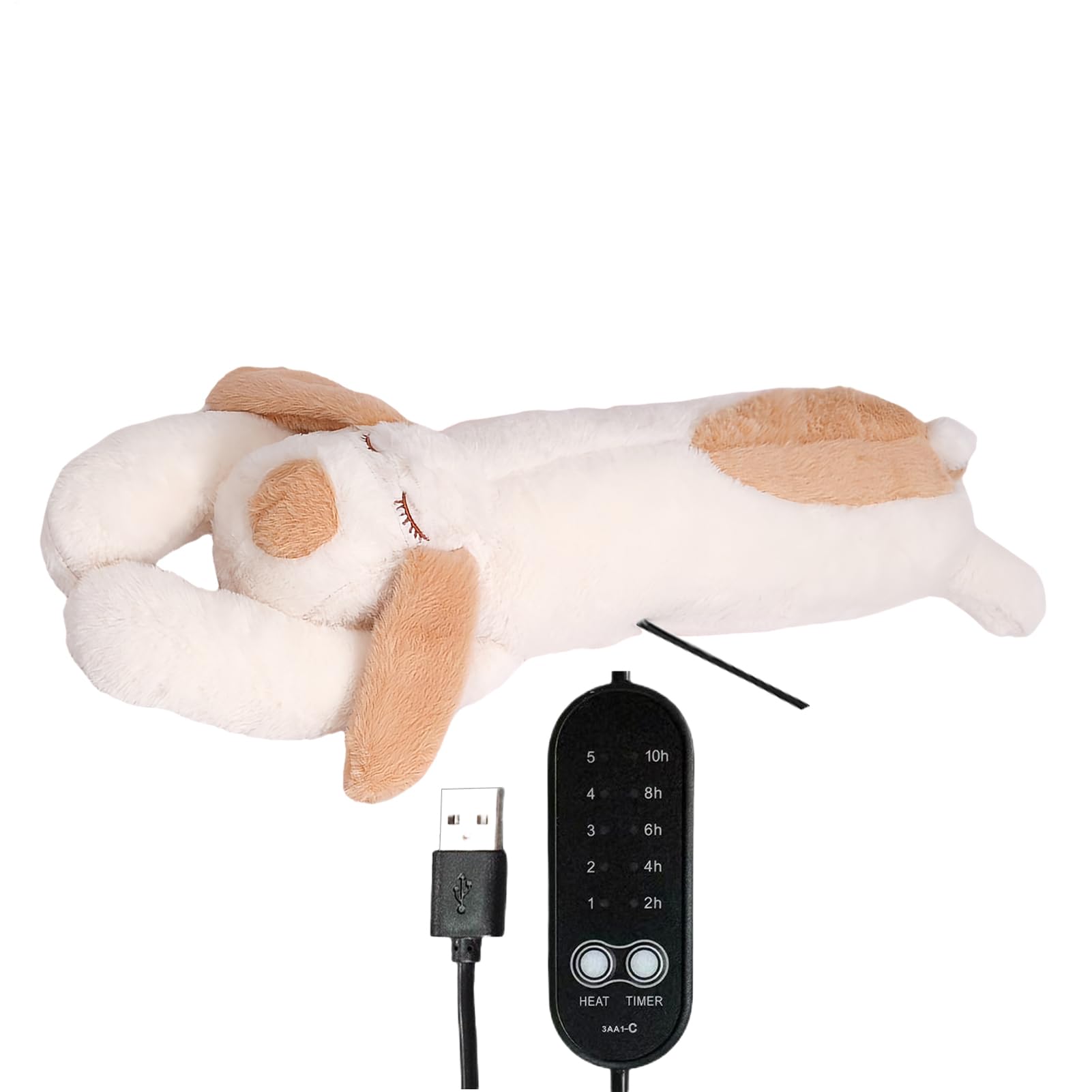 Cuscinetto Riscaldante Peluche Animale Temperatura Regolabile Elettrica | Peluche Morbido e Caldo a Forma di Cane Cuscino termico mestruale per bambini ragazze ragazzi collo schiena spalle pancia