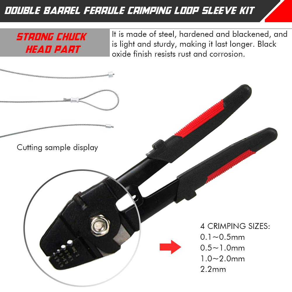 Buy Wire Rope Crimping Tool Up To 2.2mm Wire Rope Swager Crimpers with