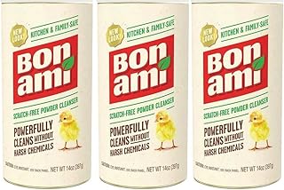 Bon Ami Powder Cleanser for Kitchens & Bathrooms - All Types of Surfaces, Cleans Grime & Dirt, Polishes Surfaces, Absorbs ...