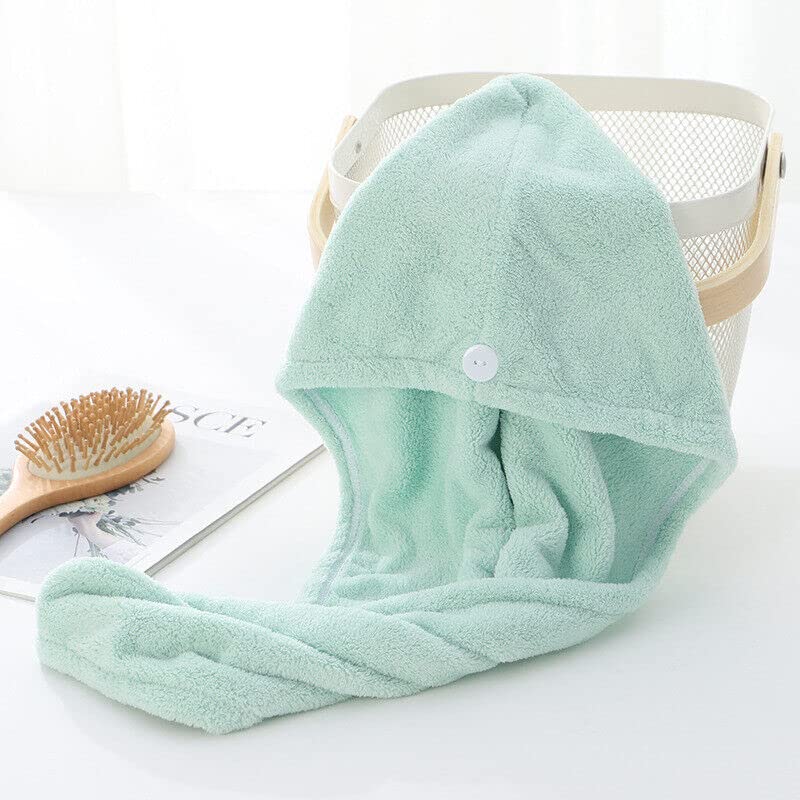 MIDASTRA FASHION PistaGreen Microfiber Hair Drying Towel 500 GSM β Soft, Absorbent & Lint-Free Hair Wrap Turban for Girls and Women 1