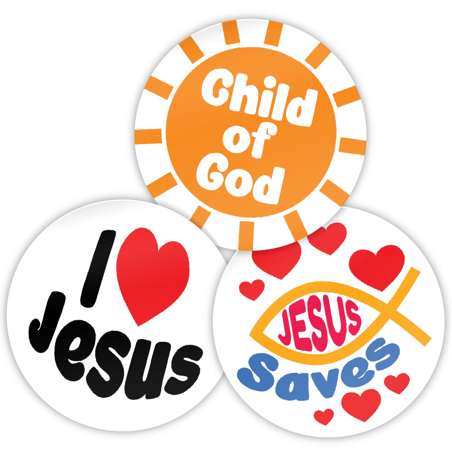 Stone Melon School Reward Stickers 144 Jesus Loves Me Praise Stickers 30mm Round Awards Nursery Teachers Parents Children Kids Christian Church