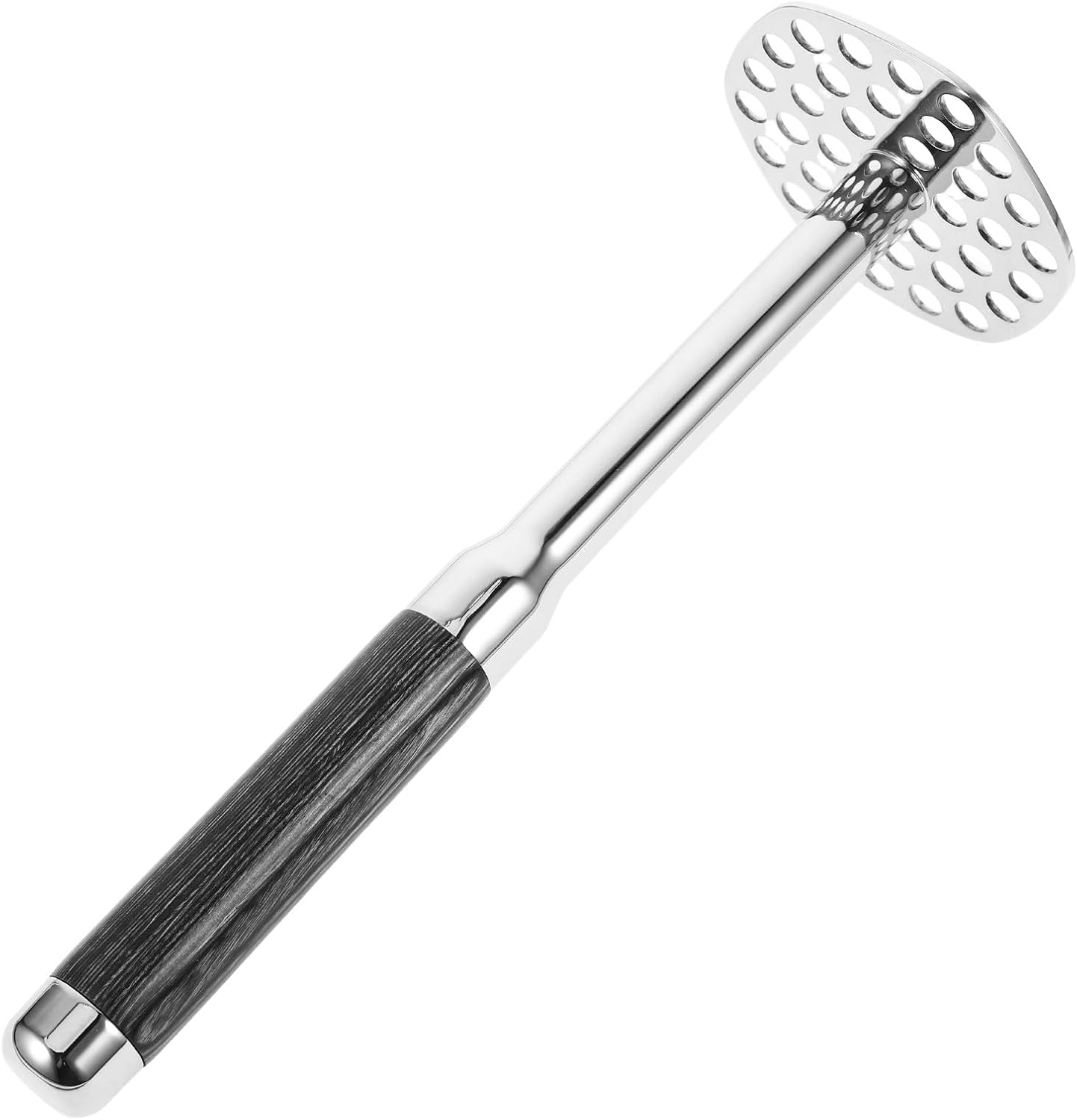 VANZACK Stainless Steel Potato Masher Ricer Blackwood Handle Handheld Kitchen Tool for Mashing Potatoes and Vegetables for Home Use