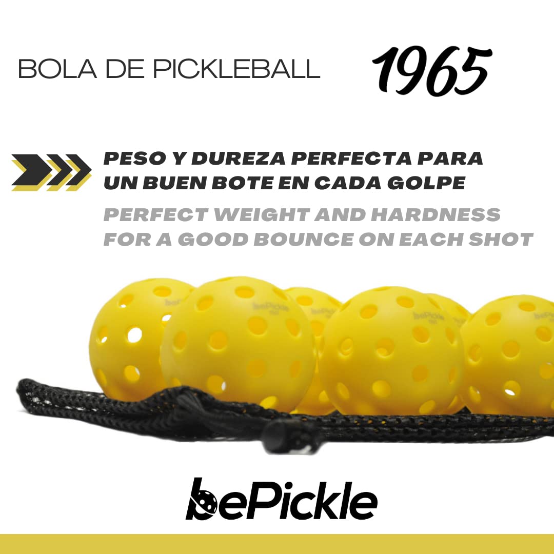 Bolas de Pickleball 40 Agujeros. Packs de 6 Unidades. Pelotas de Pickleball para Uso Exterior.
