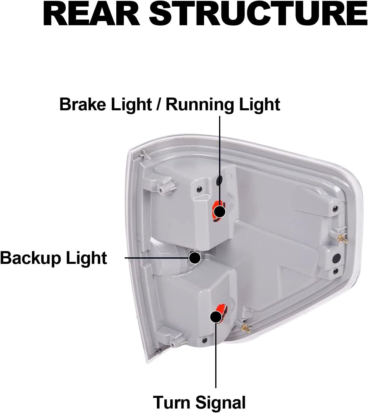 DEABUY F150 Tail Light Compatible With 2009 2010 2011 2012 2013 2014 Rear Brake Lamps Assembly - Chrome