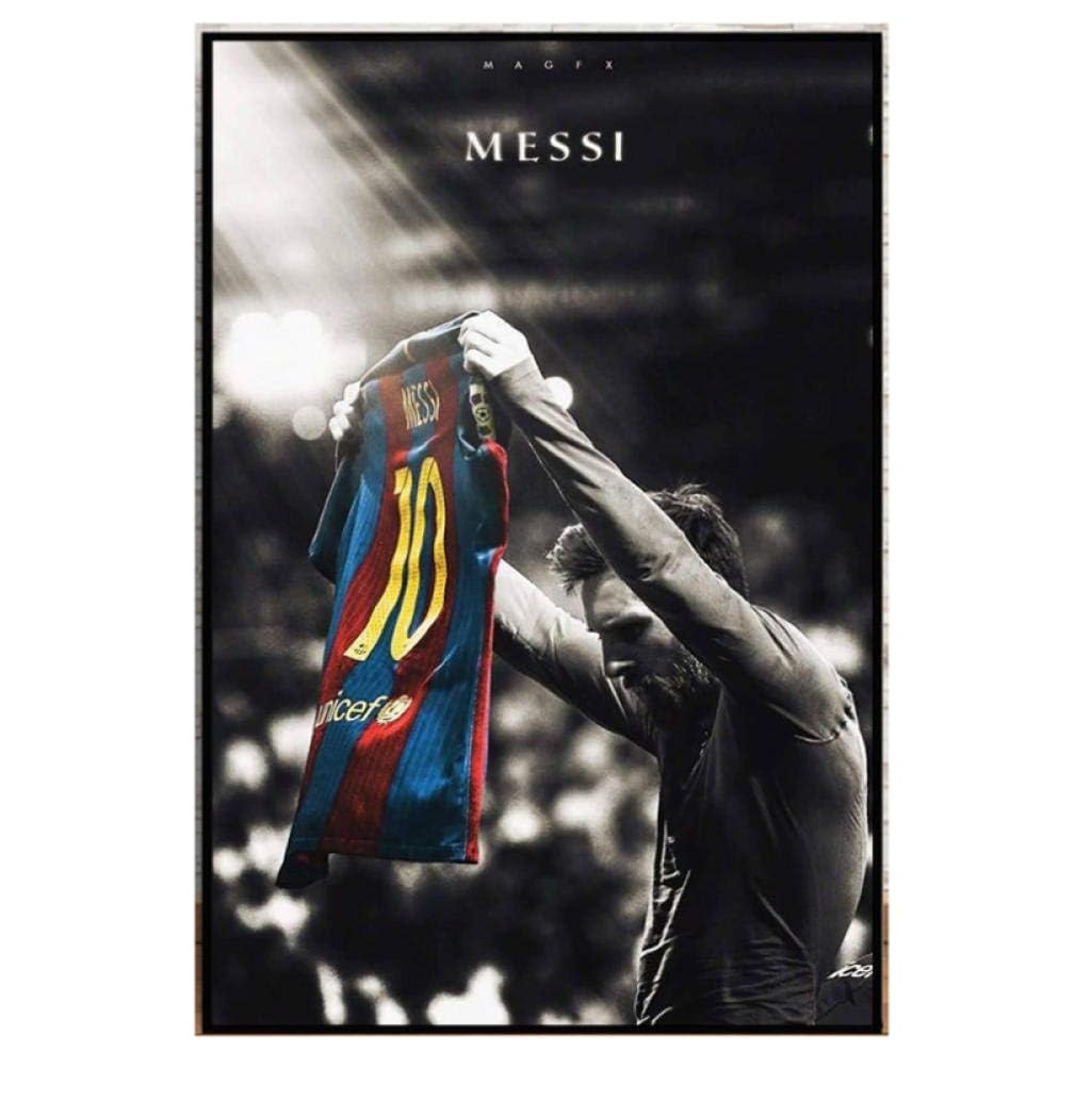 Bpa Football Sport Star Lionel Messi Retro Canvas Painting Poster, Size 50 cm x 70 cm
