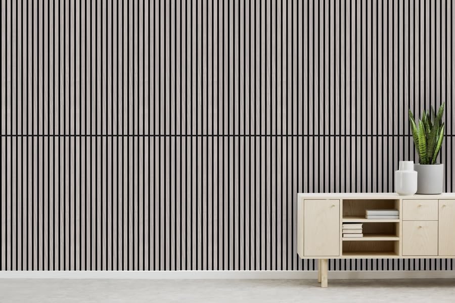 PROVISTON Akustyczne panele ścienne 3D 1040 x 520 x 10 mm prawdziwe drewno dąb szare modułowe panele ścienne
