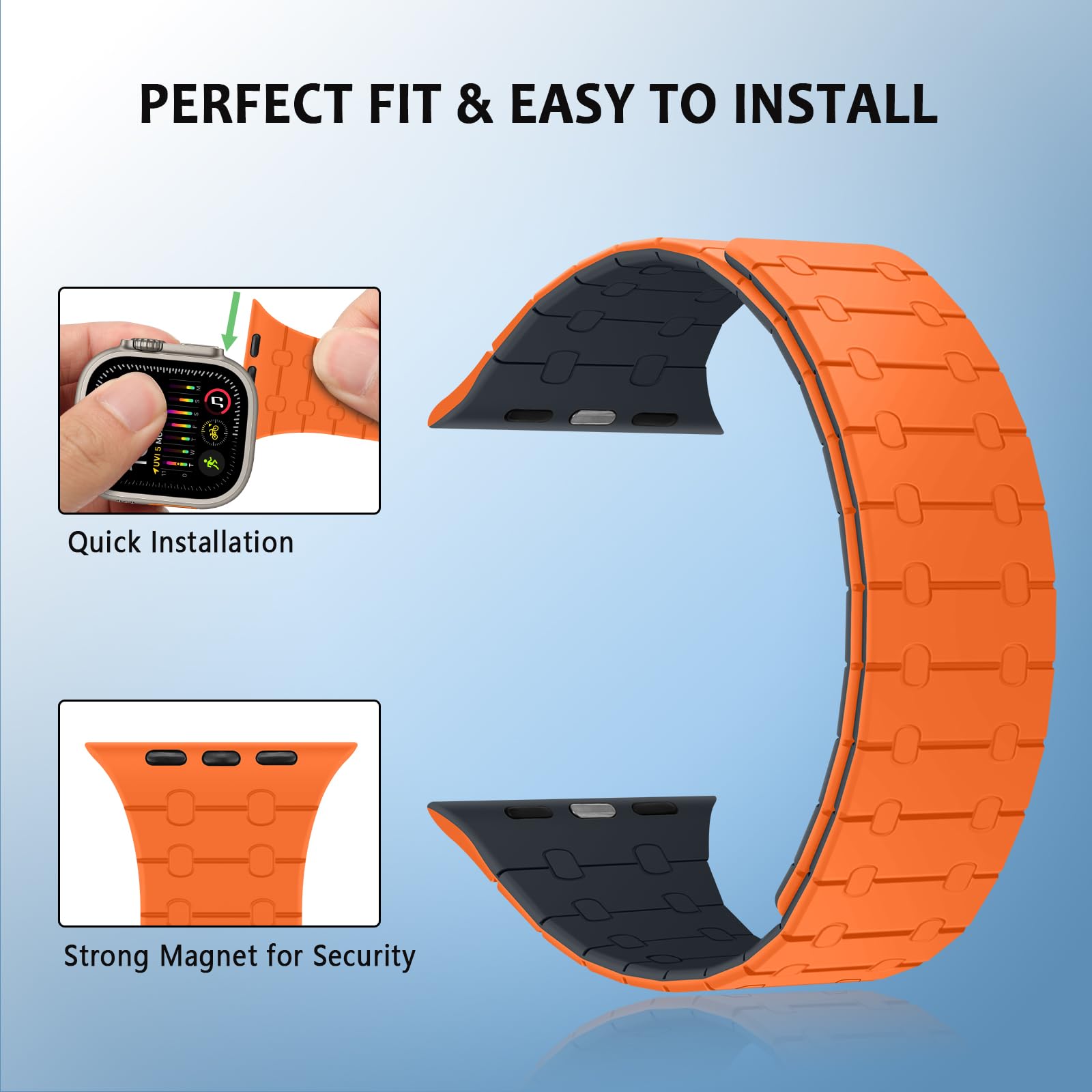 ZZDZZ Compatible with Apple Watch Straps 49mm 46mm 45mm 44mm 42mm 41mm 40mm 38mm - Image 4