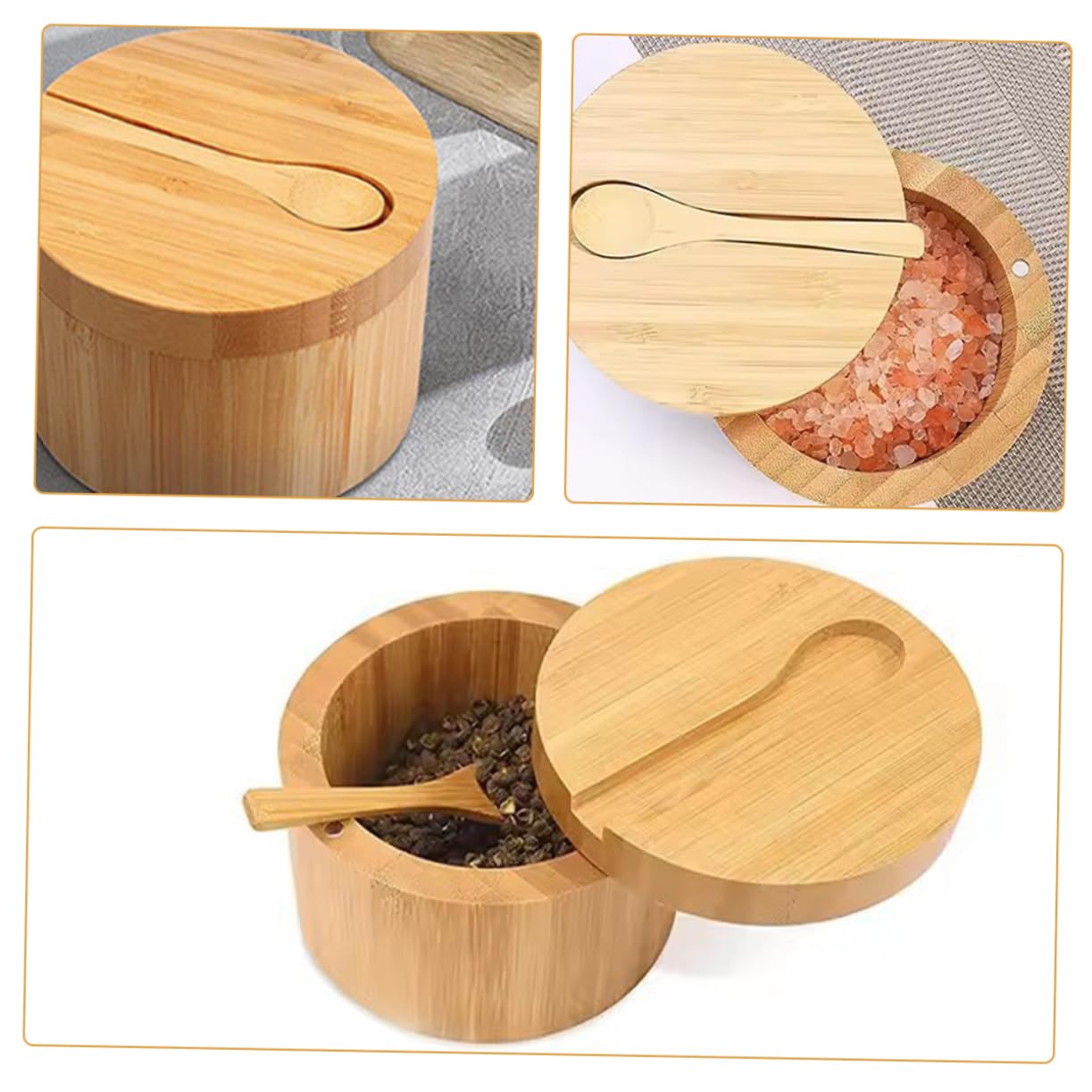 4pezzi Contenitore Per Spezie Con Coperchio Magnetico Scatola Per Condimenti Rotonda Per Perfetta Per Cucina e Campeggio