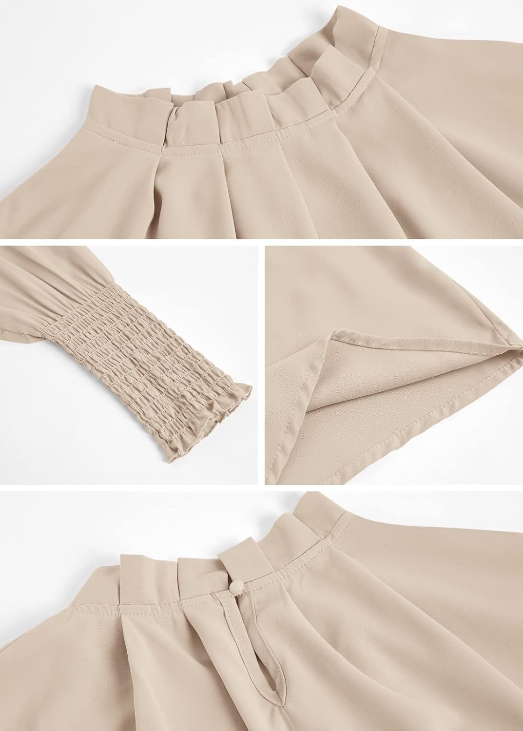 Teurkia Womens Long Sleeve Blouses Office Loose Fit Trendy Casual Work Shirt Tops - Image 5