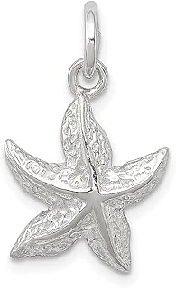 Colar com pingente de estrela do mar em prata esterlina 925 com pingente de peixe vida marinha joias finas para mulheres presentes para ela, Prata esterlina