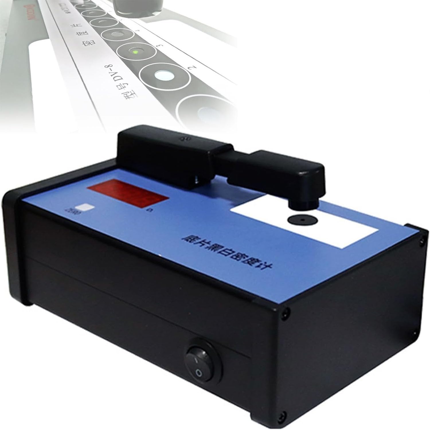Densitómetro portátil de película en blanco y negro, densidad óptica de 0,00 a 4,50, tiempo de lectura de 1 s, diámetro de agujero de luz de 2,0 mm para profesionales de impresión y fotografía