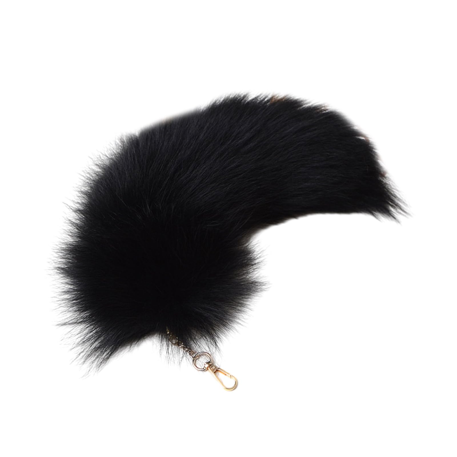 TINGB Gradient Foxes Furs Tail Keyring Hanging Ornaments Bag Charm Pendant Car Keyring Handbag Decorations for Women Girls