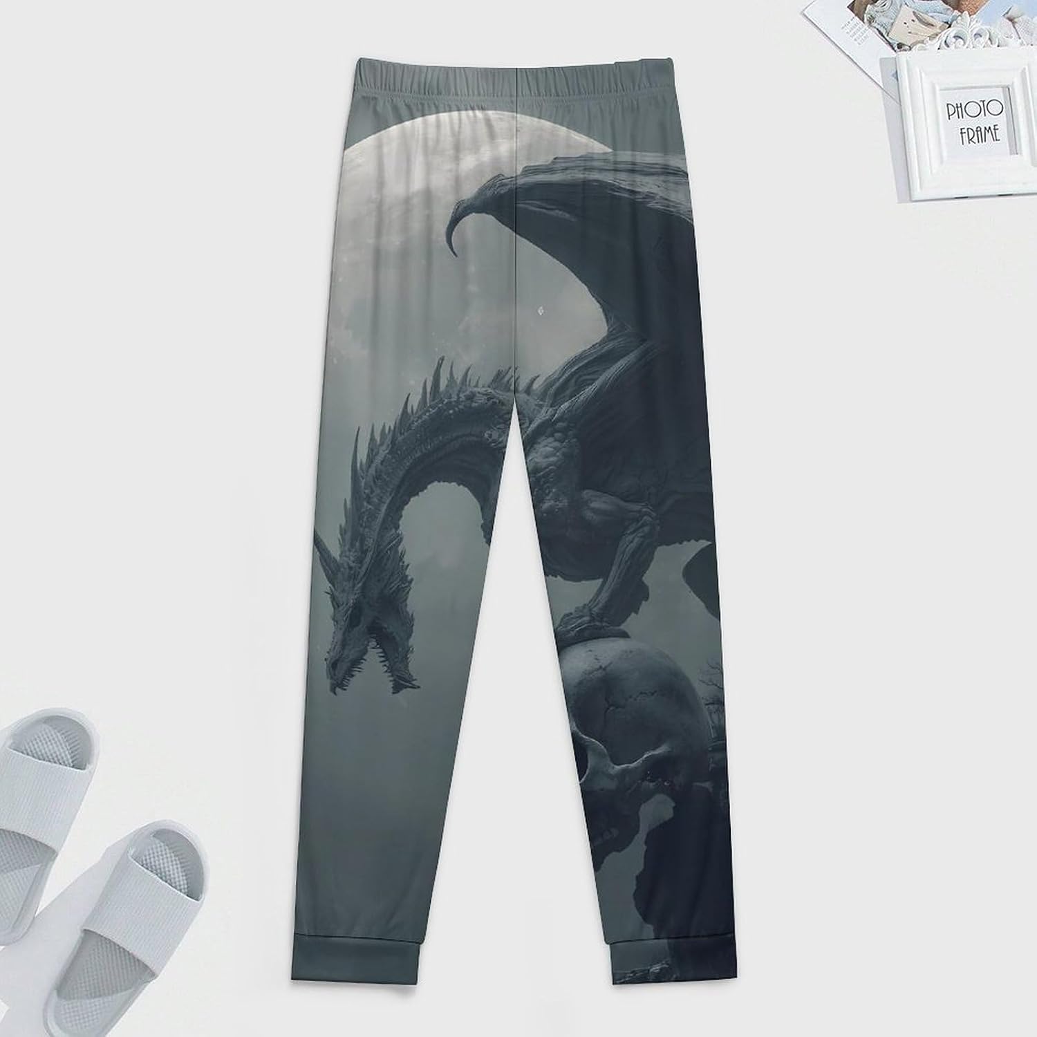 Dragon Cool Skull Mens Pajama Pants Soft Lounge Pants Pj Bottoms with Pockets