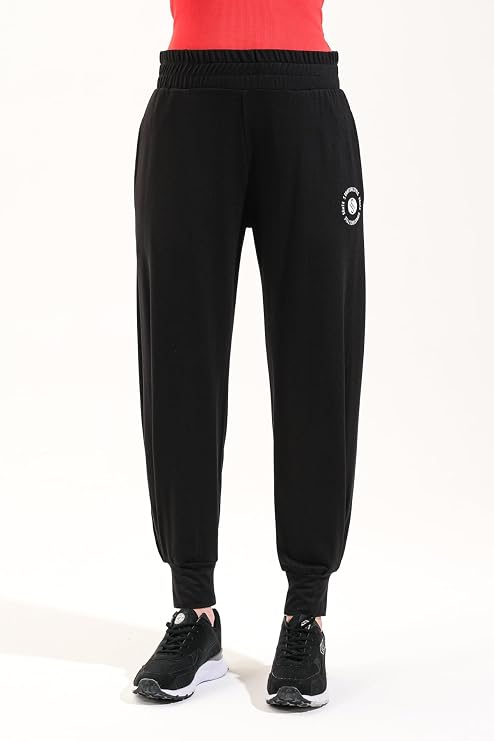 725911_Beli Lastikli Hafif Modal Kumaş Şalvar Görünümlü Harem Pantolon Yoga Pantolonu